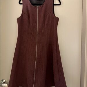 Elegant Maroon/Purple Sleeveless Dress